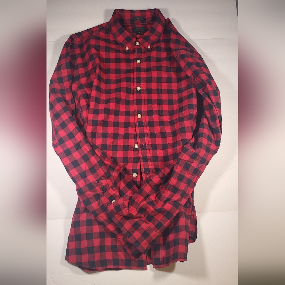 Mens J. CREW Buffalo plaid  uttondown shirt XL